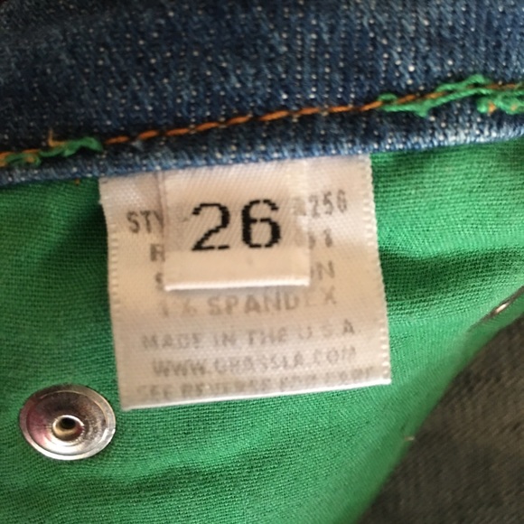 Grass Los Angeles Flare Jeans with Embroidered Pockets Size 26 - Picture 16 of 16